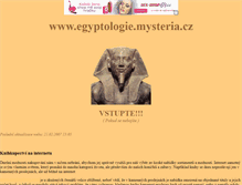 Tablet Screenshot of egyptologie.mysteria.cz